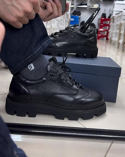 Men's Classic Gear Sole Leather Sport Casual Shoes