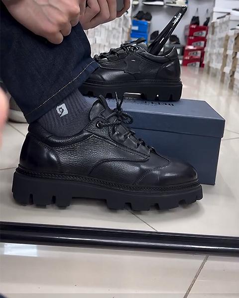 Men's Classic Gear Sole Leather Sport Casual Shoes