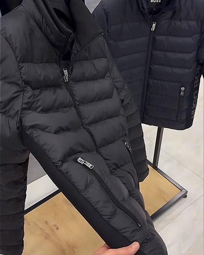 Stand Collar Side Braided Warm Jacket