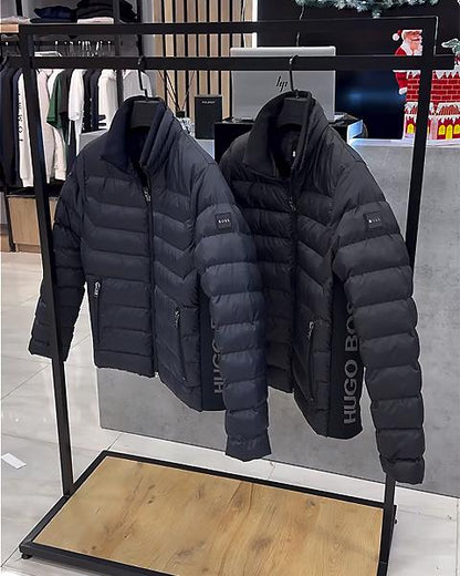 Stand Collar Side Braided Warm Jacket