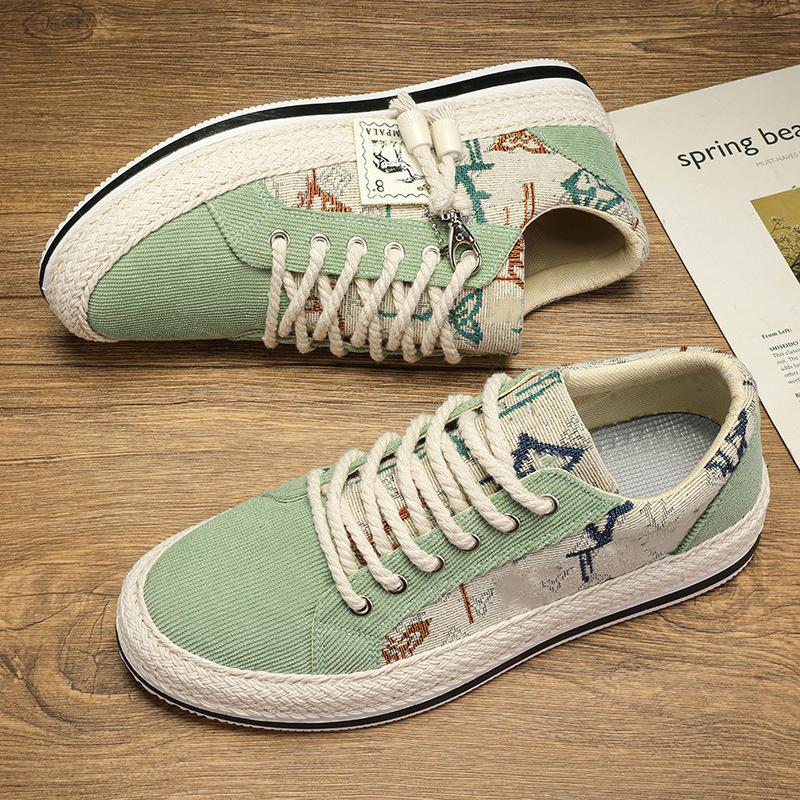 Men's Retro Fabric Printed Slip-On Casual Shoes