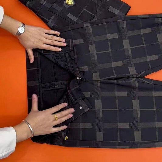 Velvet Micro-elastic Business Trousers