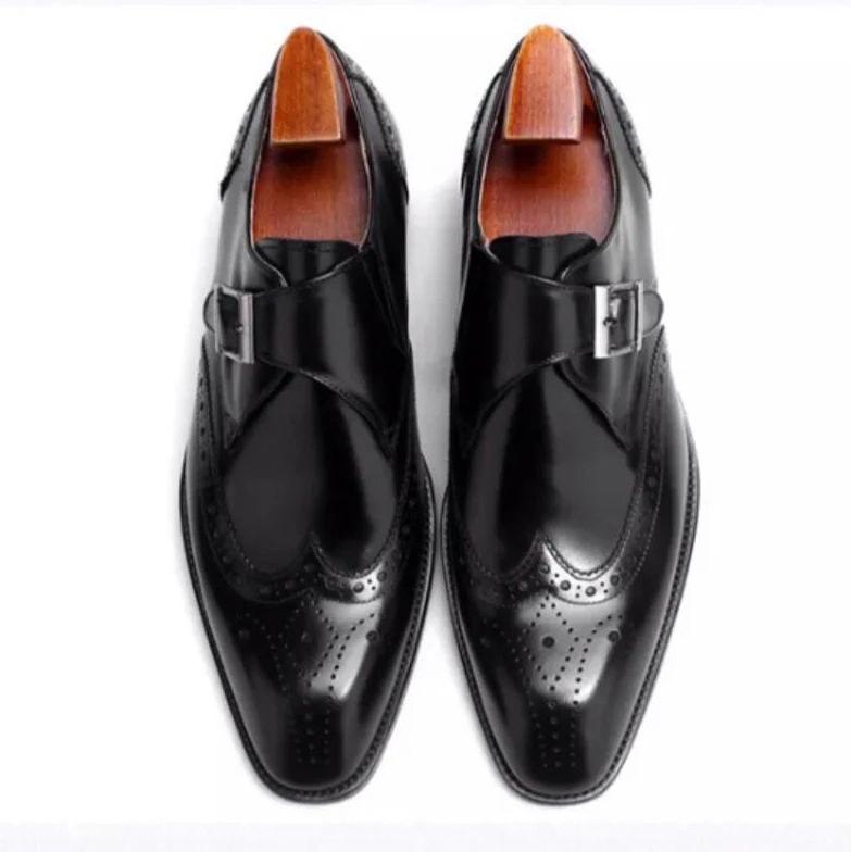 Vintage Pattern Buckle Oxford Shoes