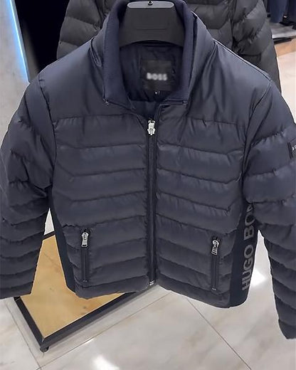 Stand Collar Side Braided Warm Jacket