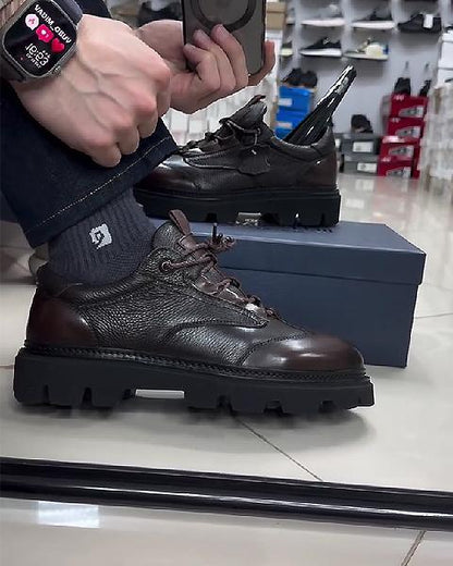 Men's Classic Gear Sole Leather Sport Casual Shoes