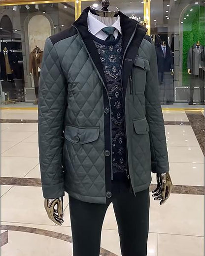 Quilted Multi-Pocket Padded Jacket