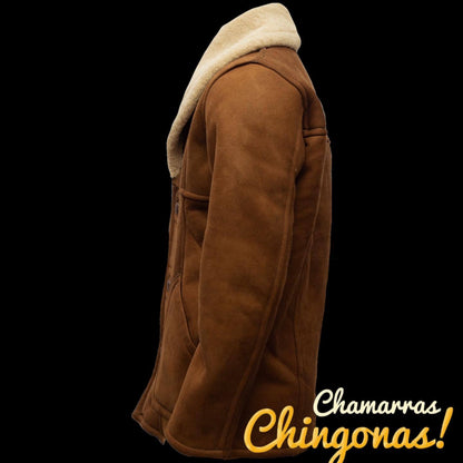 Men's Winter Fur Collar Suede Warm Coat