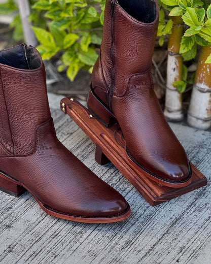 Original Handmade Deerskin Western Cowboy Boots