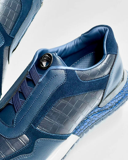 Men's Blue Laceless Sneakers