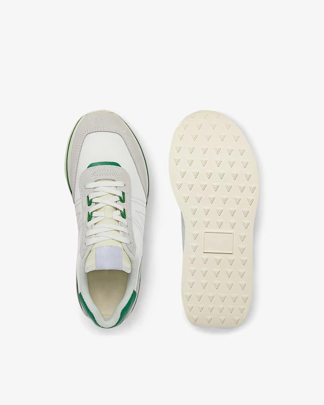 White Sneakers For Man With Green Decorate