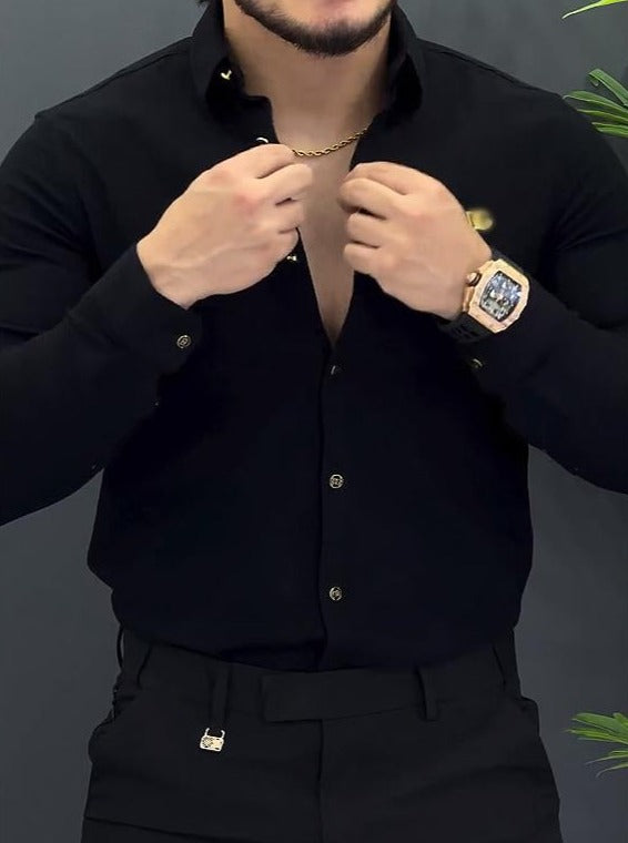 Men's Simple Classic Black Shirt