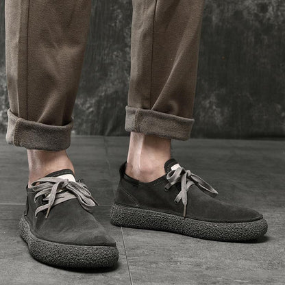 Men's Casual Lace-Up Suede Rubber Soles Shoes