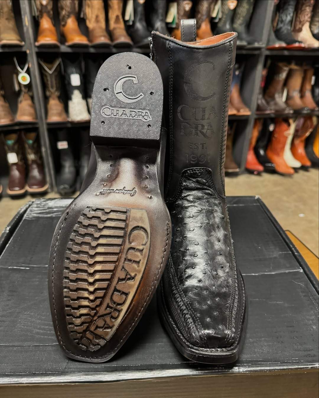 Men's Handmade Cowboy Boot In Leather