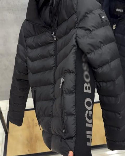 Stand Collar Side Braided Warm Jacket