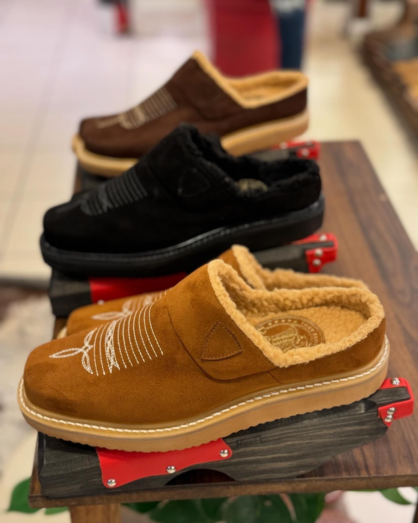 Men's Suede Printed Slip-On Slippers