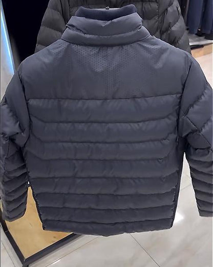 Stand Collar Side Braided Warm Jacket