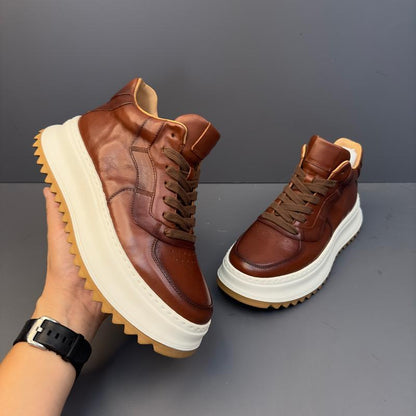 Men's Thick-soled Lace-up Casual Sports Shoes