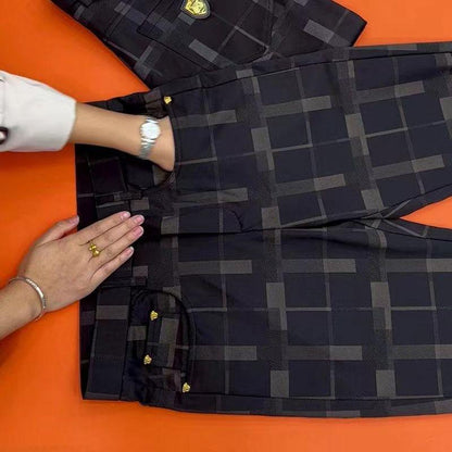 Velvet Micro-elastic Business Trousers