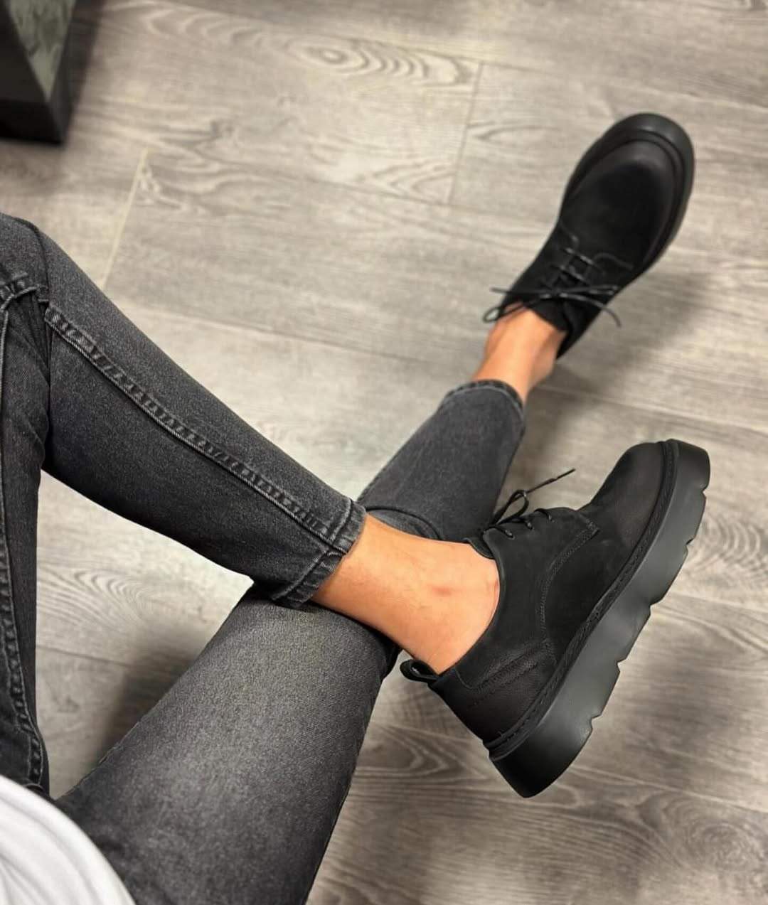 Suede Distressed Lace-Up Boots