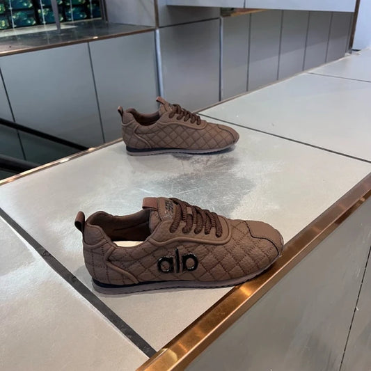 Trendy Quilted Soft Upper Soft Sole Casual Sneakers