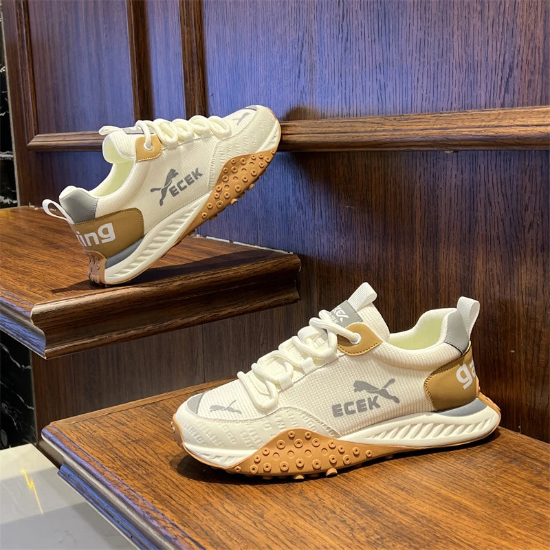 Breathable Mesh Platform Retro Running Sneakers