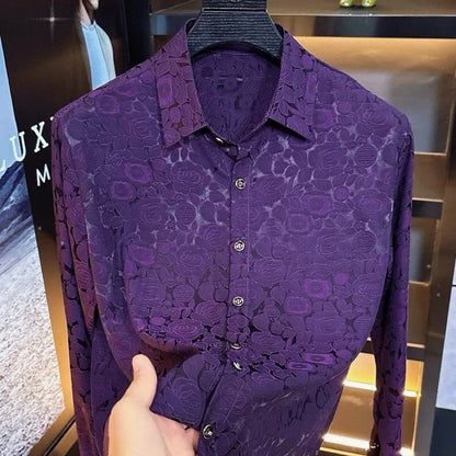 Glossy Floral Flow Shirt