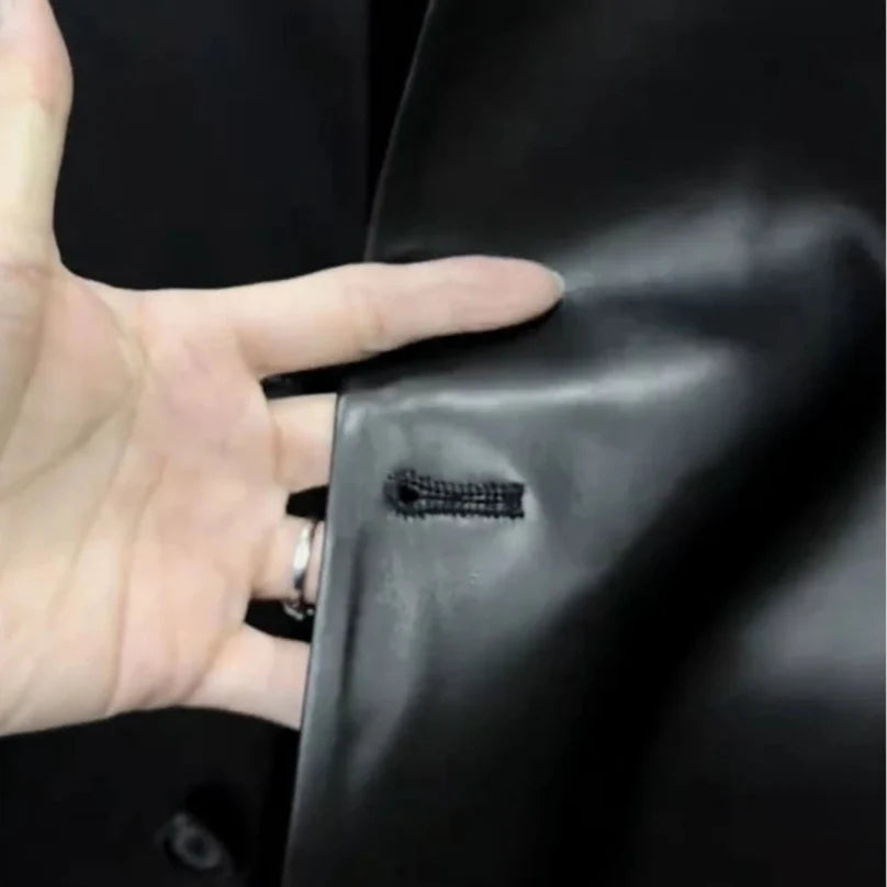 Men's New Collarless Coat Jacket