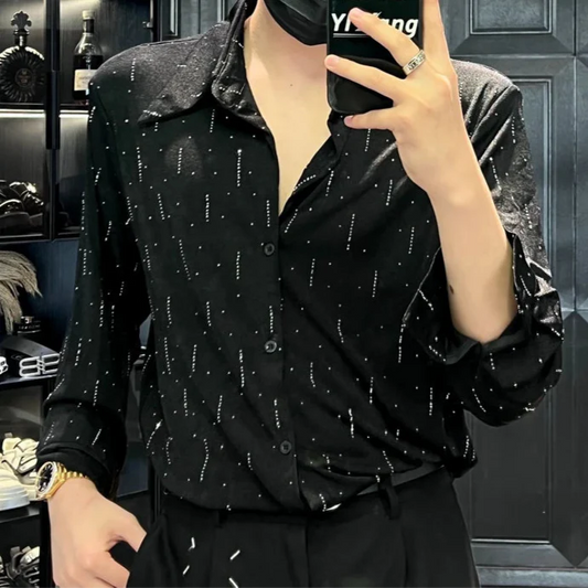 Simple Sliver Shining Shirt