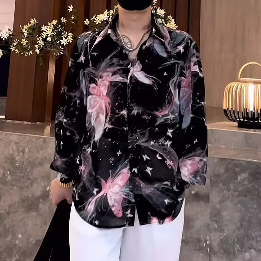 Colorful Butterfly Starlight Casual Shirt