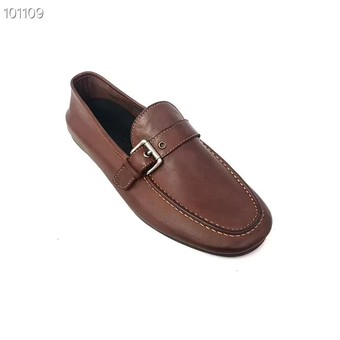 Urban Classic Buckle Leather Loafers