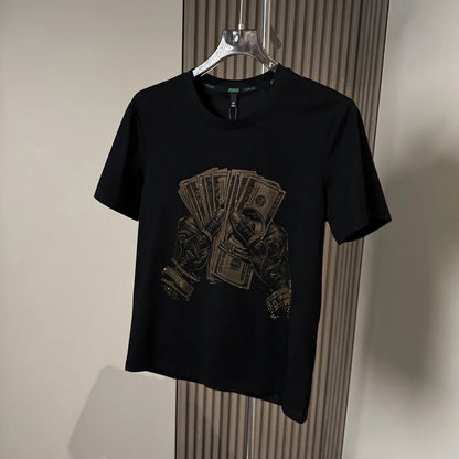 Men's Trendy Rhinestone Short Sleeves