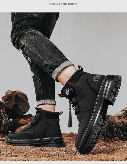 Waterproof Durable Work Boots in Combat Style