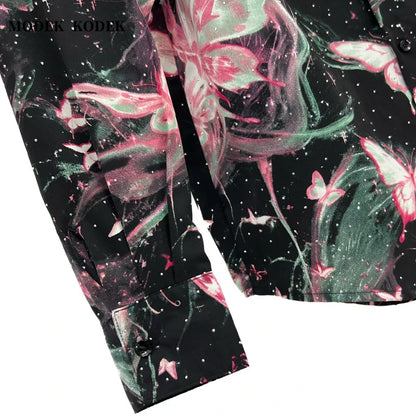 Colorful Butterfly Starlight Casual Shirt
