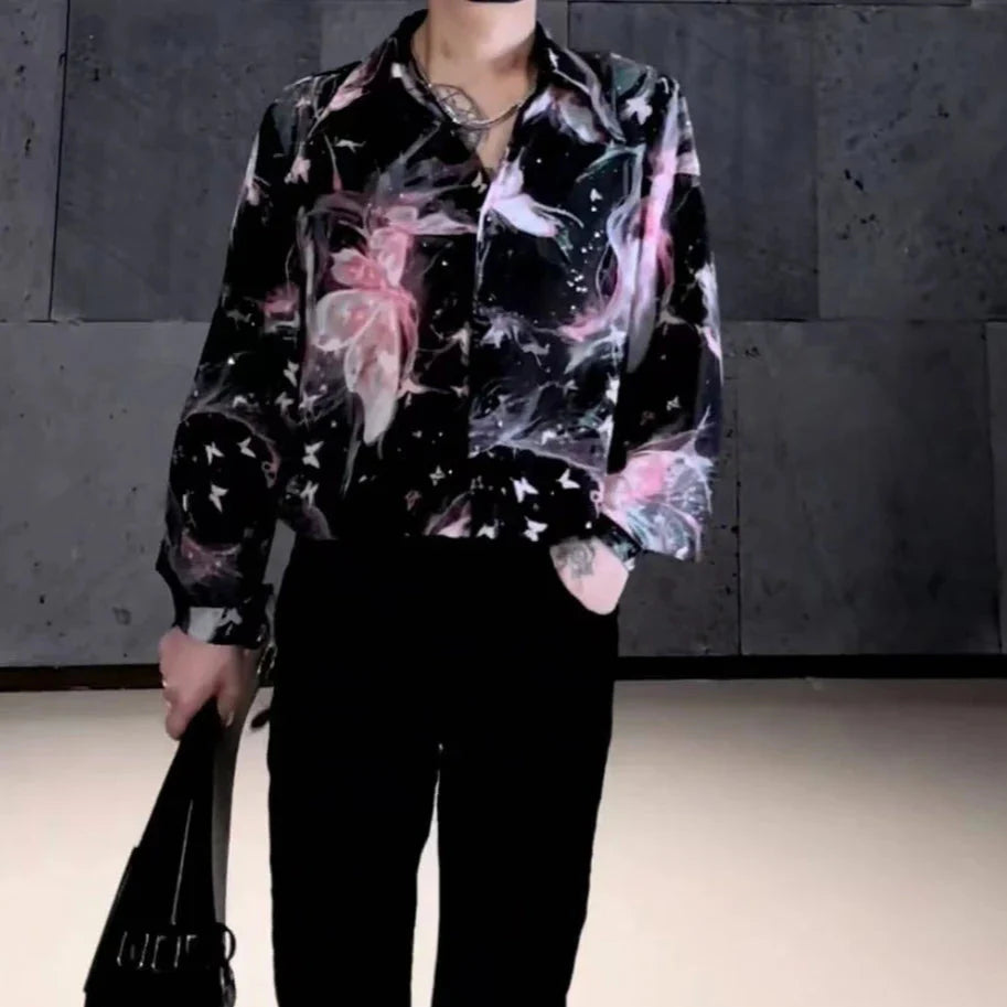 Colorful Butterfly Starlight Casual Shirt