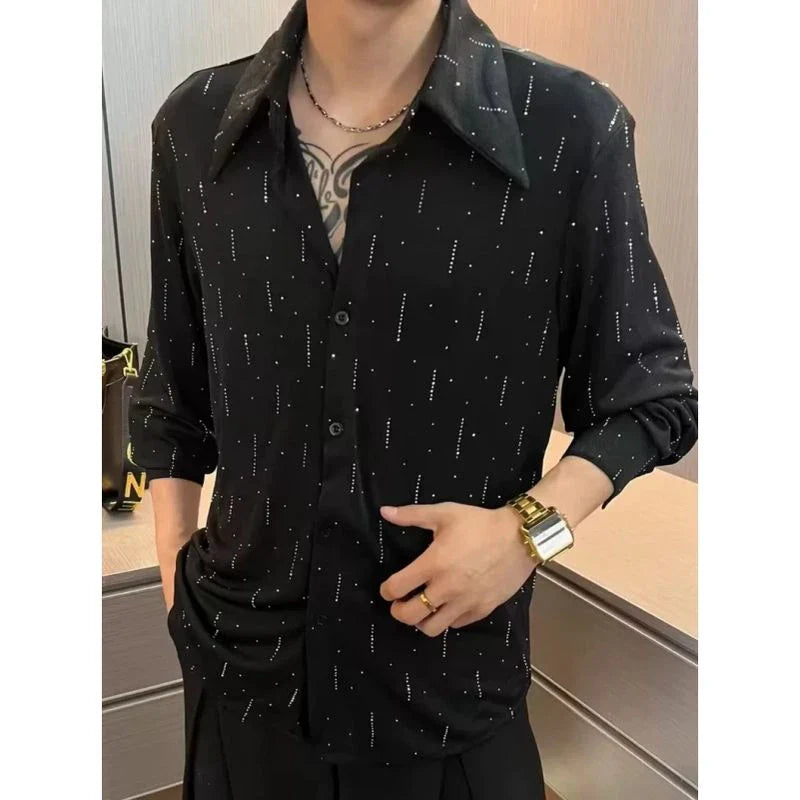 Simple Sliver Shining Shirt