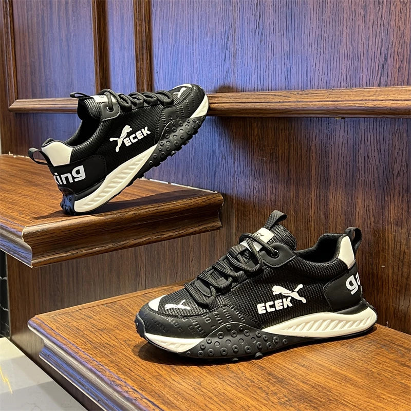 Breathable Mesh Platform Retro Running Sneakers