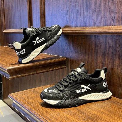 Breathable Mesh Platform Retro Running Sneakers