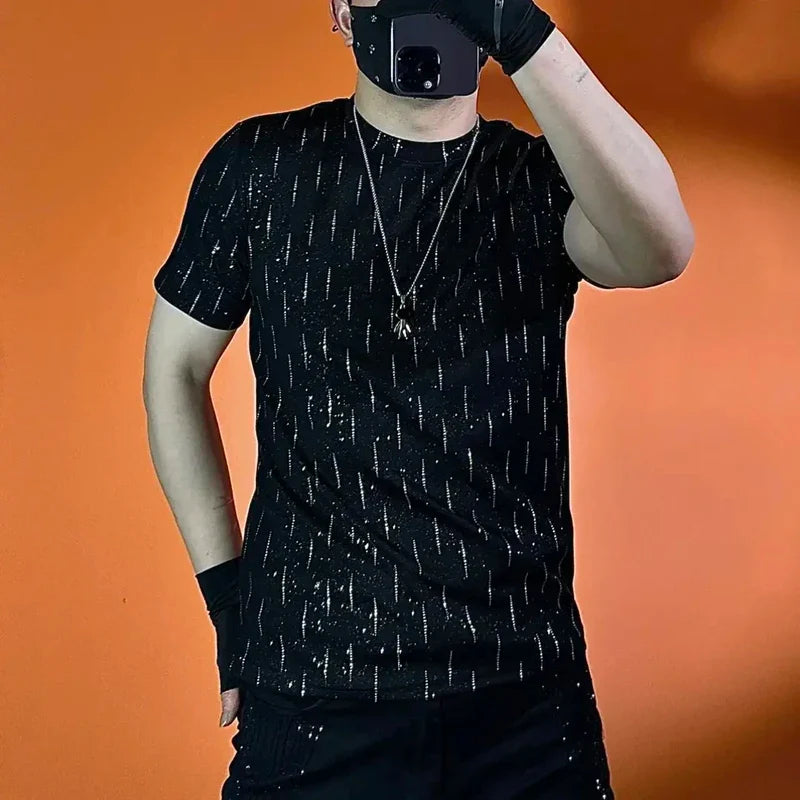 Shiny Diamond Men's Summer Short-Sleeved T-shirt