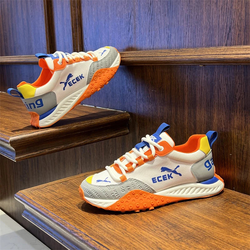 Breathable Mesh Platform Retro Running Sneakers