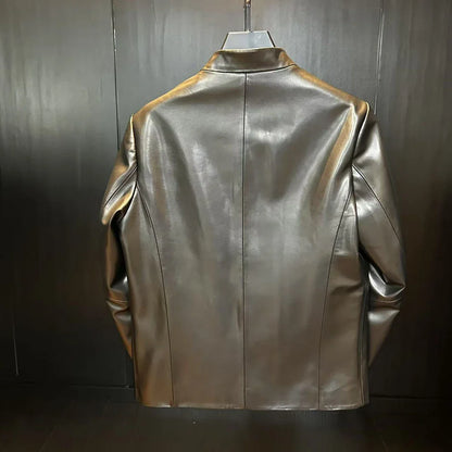 Men's New Collarless Coat Jacket