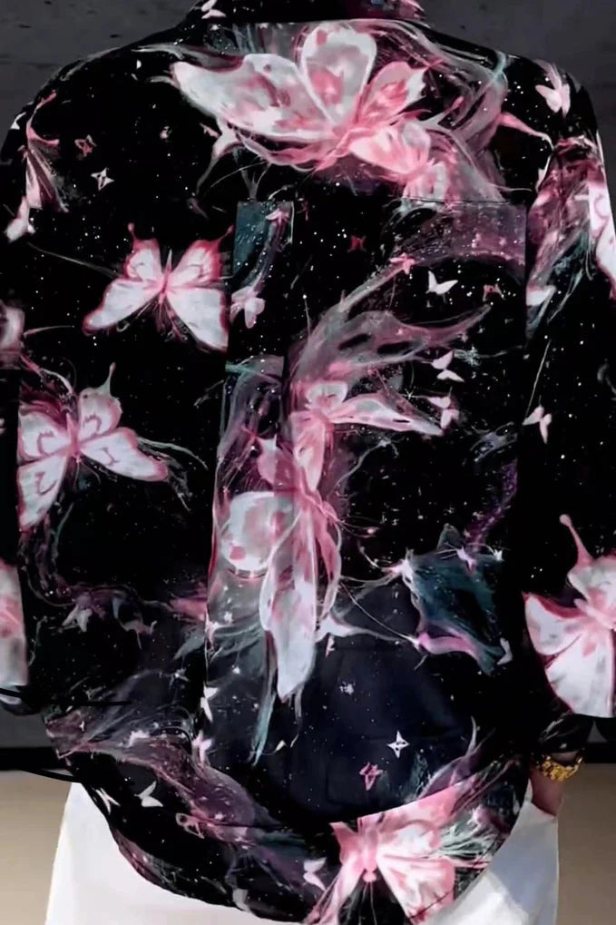Colorful Butterfly Starlight Casual Shirt