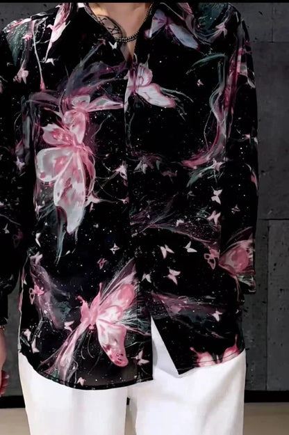 Colorful Butterfly Starlight Casual Shirt