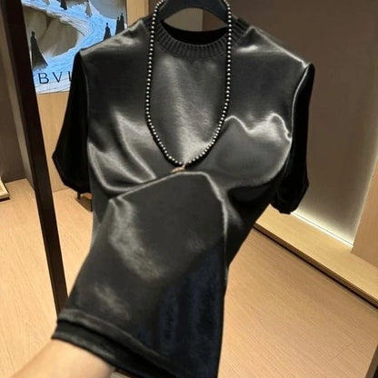 Minimalist High-end Silky Casual T-shirt