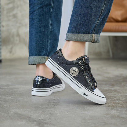 Men’s Low-Top Breathable Leather Skate Sneakers