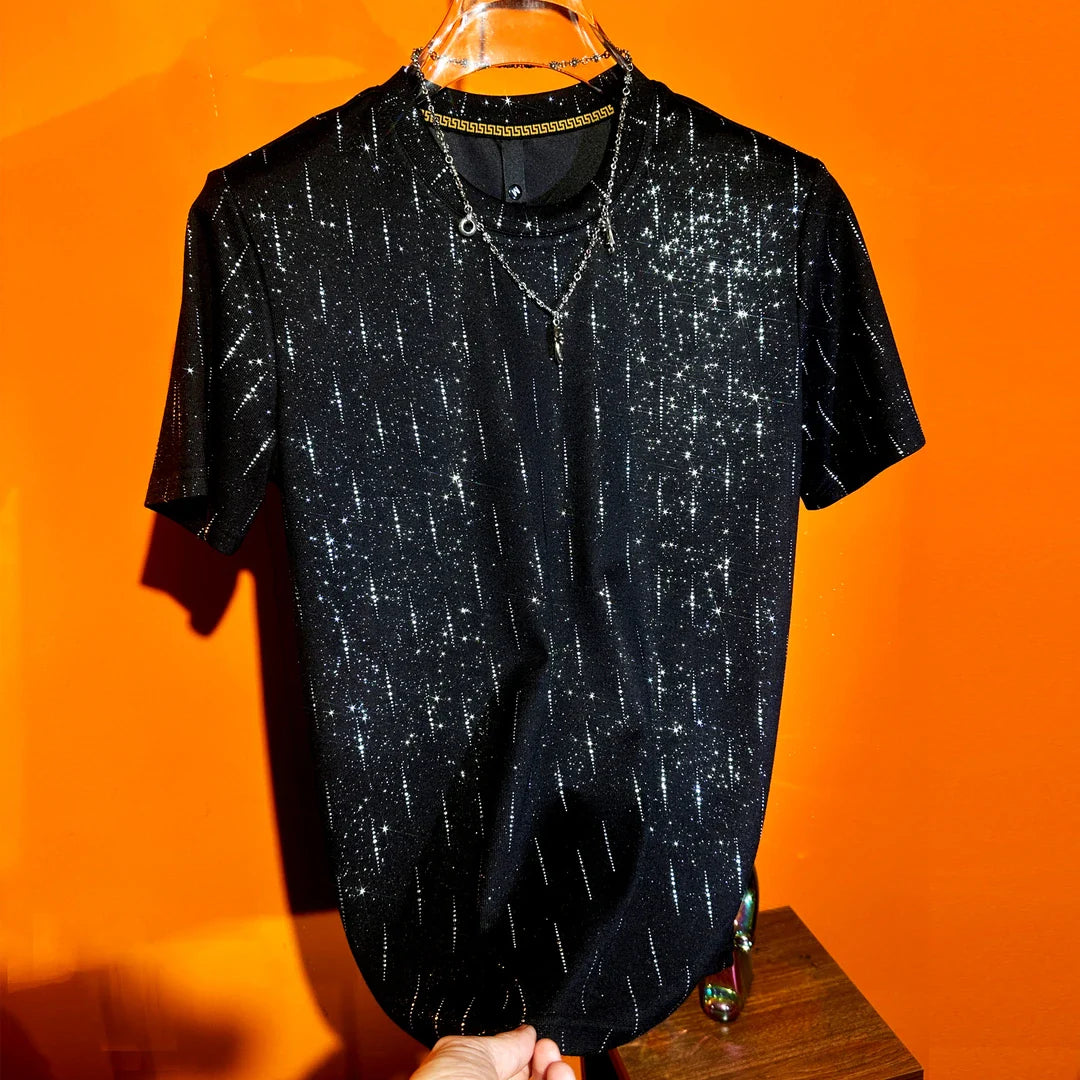 Shiny Diamond Men's Summer Short-Sleeved T-shirt