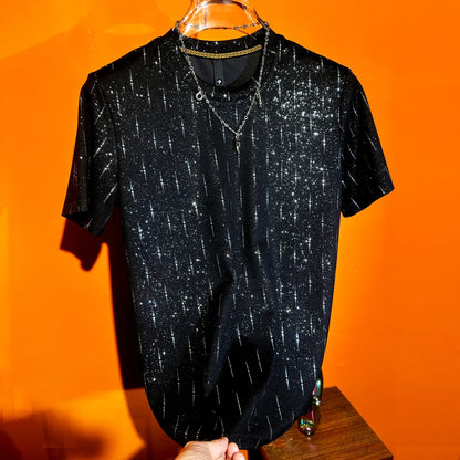 Shiny Diamond Men's Summer Short-Sleeved T-shirt