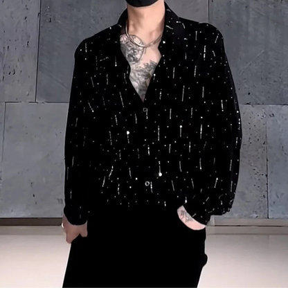 Simple Sliver Shining Shirt