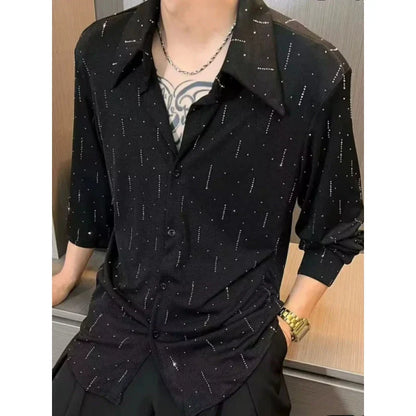 Simple Sliver Shining Shirt