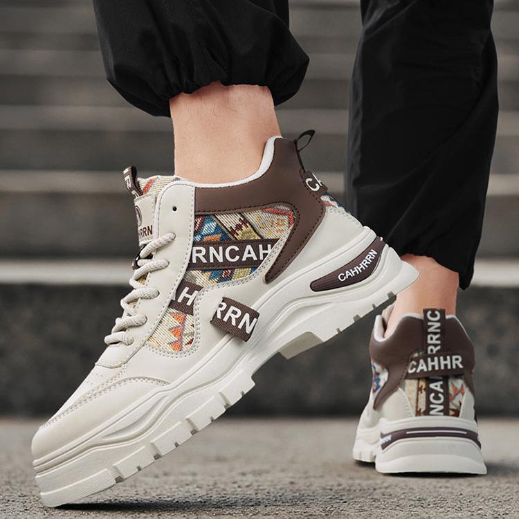 Colorblock Height-Boosting Non-Slip Sneaker Boots