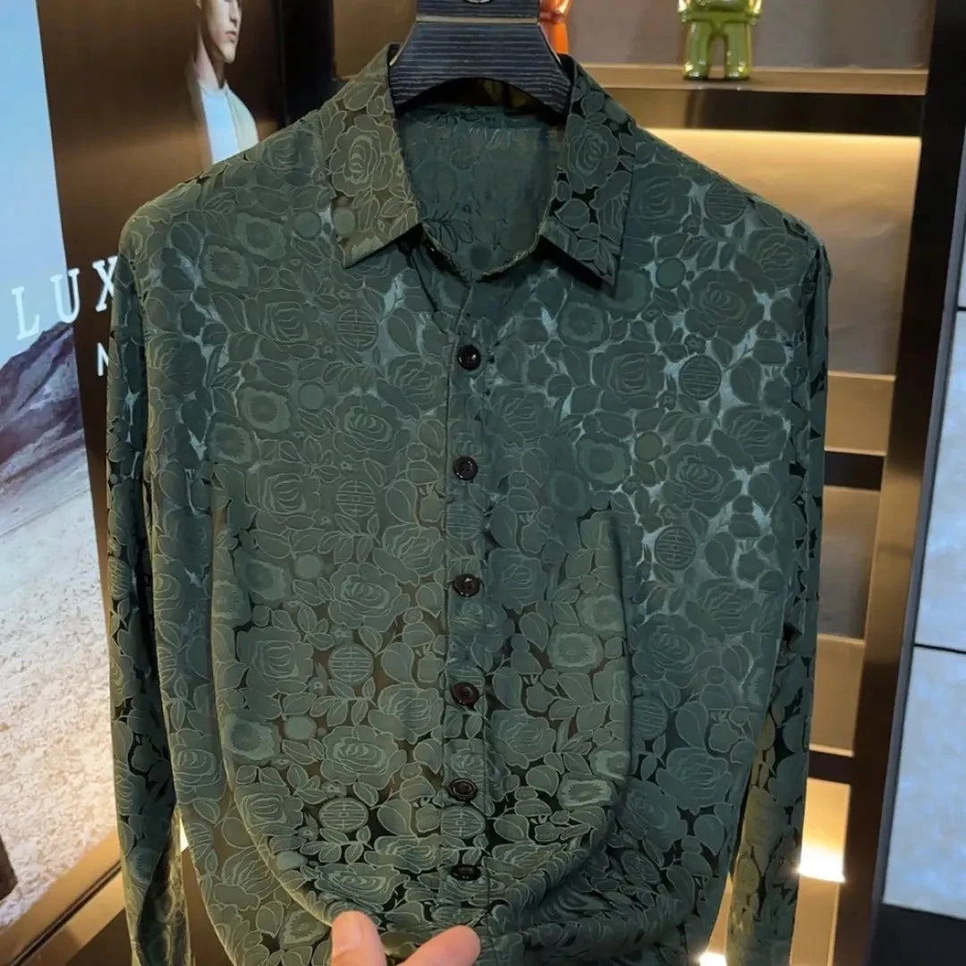Glossy Floral Flow Shirt